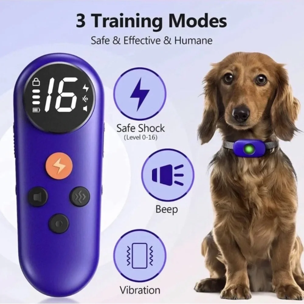 Dog Shock Collar for Large Dog, Rechargeable Dog Training Collar